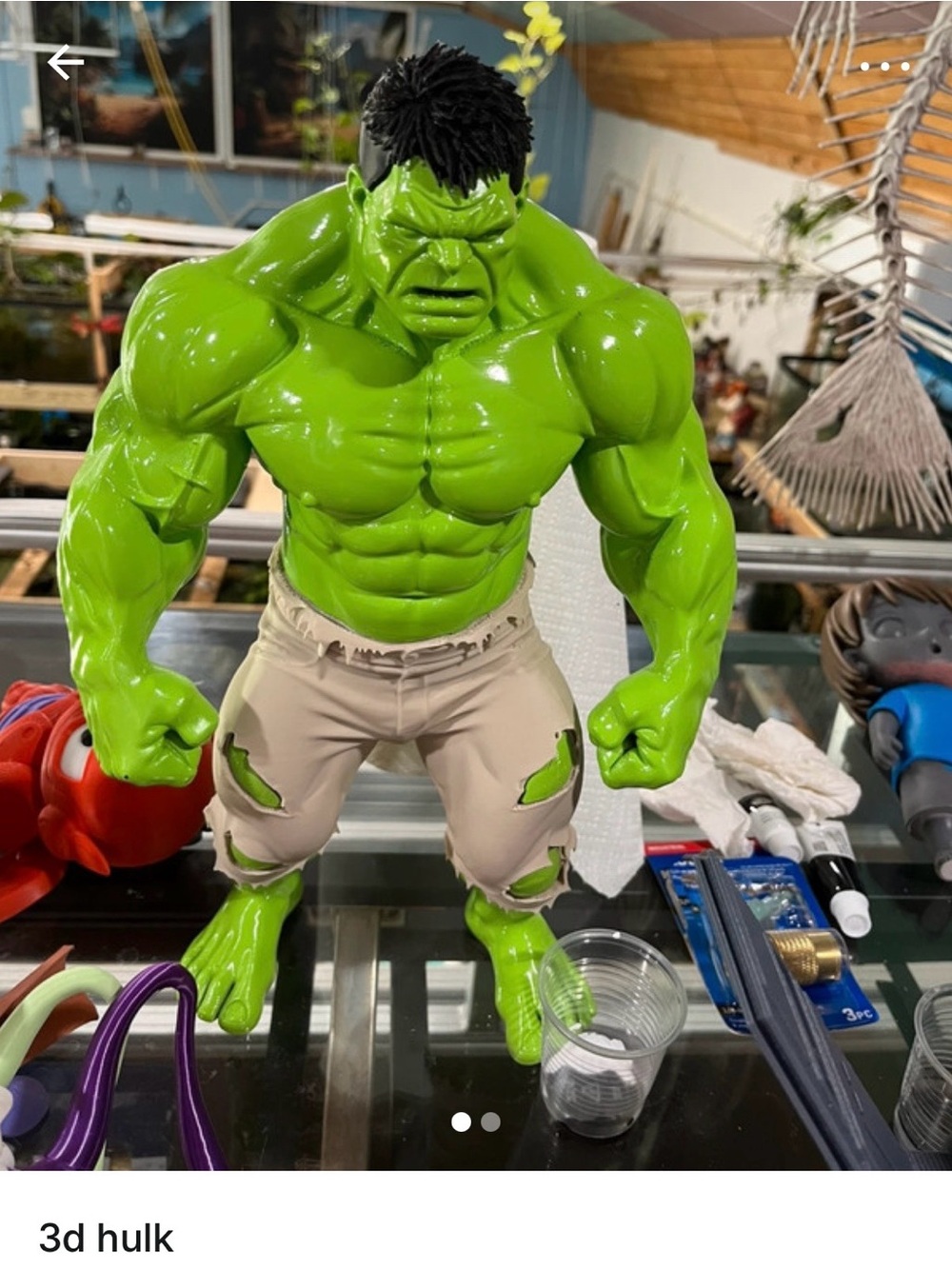 Marvel Green Hulk Muscular Action Figure